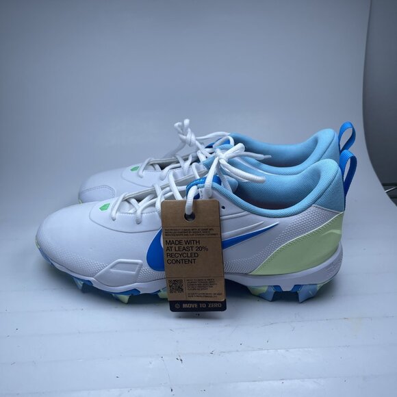 Nike Force Trout 9 Pro Baseball Cleats White Blue FB9728-101 Men’s Size 12 NEW - Picture 4 of 15